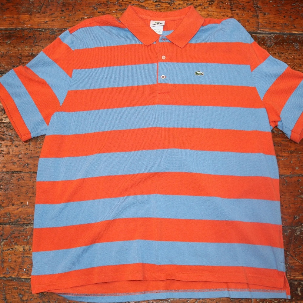 Blue Orange Striped Lacoste